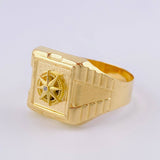 Anillo Sello Estrella Cardinal 3.2g / T10 1/4 Oro Amarillo 18K