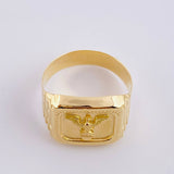 Anillo Sello Aguila Bordeada 3.5g / T11 1/2 Oro Amarillo 18K