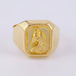 Anillo Sello Caballo 3.9g / T11 Oro Amarillo 18K