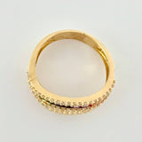 Anillo Carril Cruzados 4.45g / T7 Oro Amarillo 18K