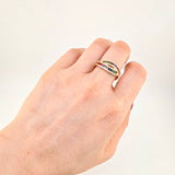 Anillo Carril Cruzados 4.45g / T7 Oro Amarillo 18K