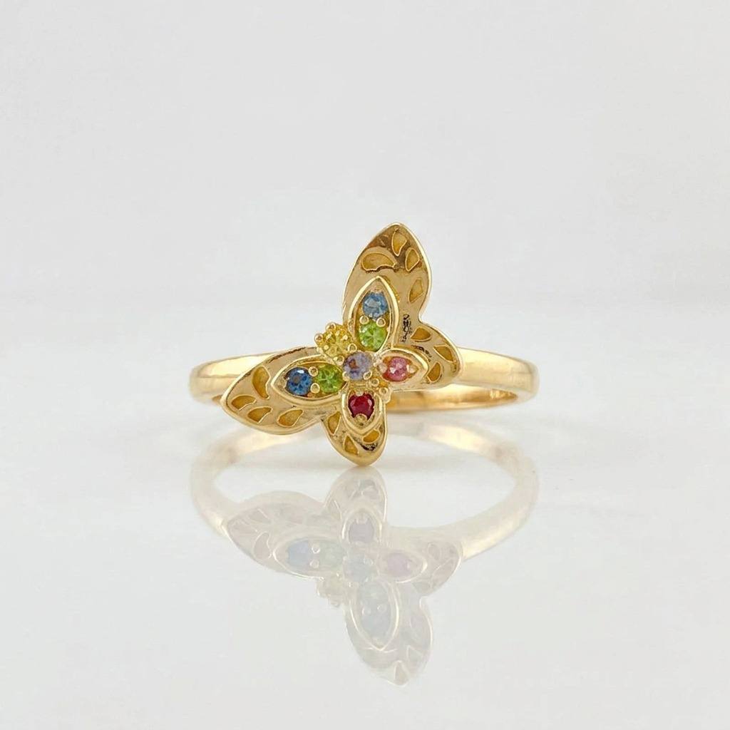 Anillo Mariposa 2.05g / T6 1/2 Oro Amarillo 18K