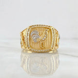 Anillo Gallo Armado 10g / T9 3/4 Oro Amarillo 18K