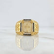 Anillo Cruz Bordeada 8g / T10 3/4 Oro Amarillo 18K