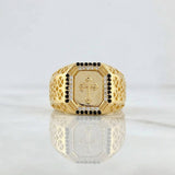 Anillo Cruz Bordeada 8g / T10 3/4 Oro Amarillo 18K