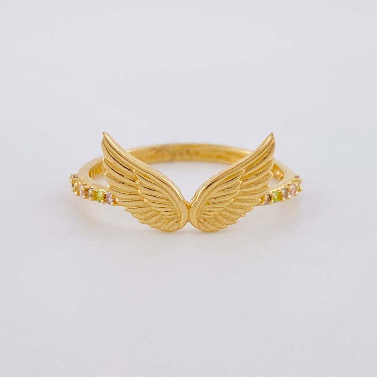 Anillo Alas de Angel 1.4g / T6 Oro Amarillo 18K