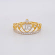 Anillo Corona 15´s 2.05g / T6 Dos Oros Amarillo Blanco 18K