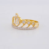 Anillo Corona 15´s 2.05g / T6 Dos Oros Amarillo Blanco 18K