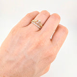 Anillo Corona 15´s 2.05g / T6 Dos Oros Amarillo Blanco 18K