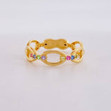 Anillo Cubano 1.7g / T5 1/4 Oro Amarillo 18K