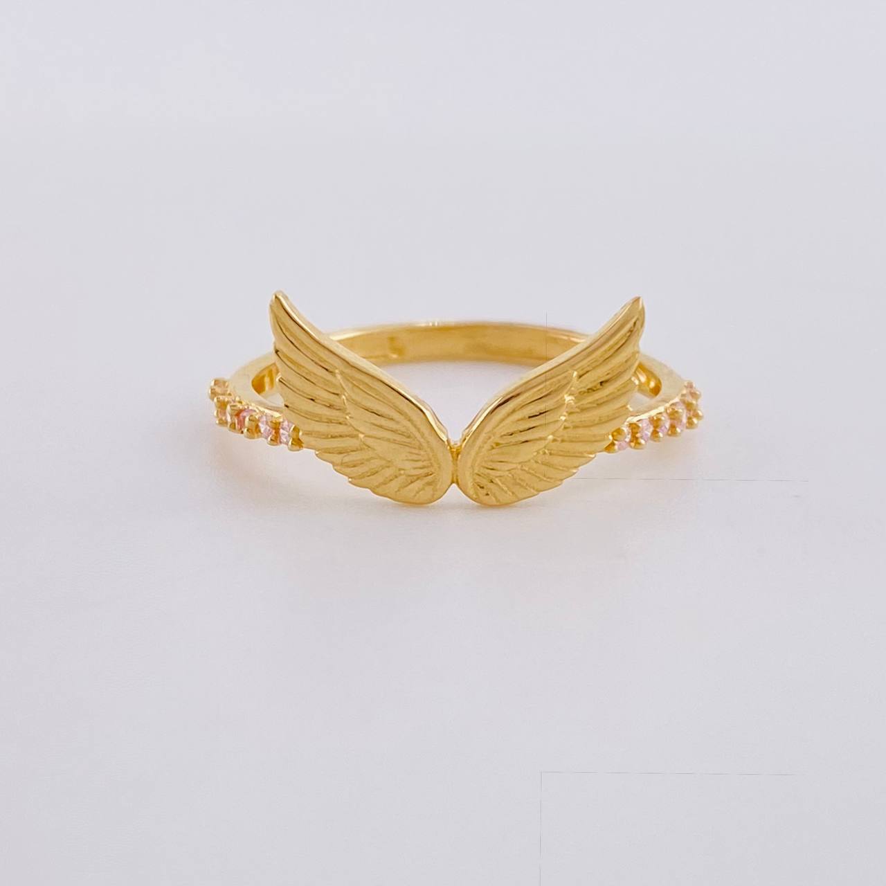 Anillo Alas de Angel 1.3g / T4 3/4 Oro Amarillo 18K
