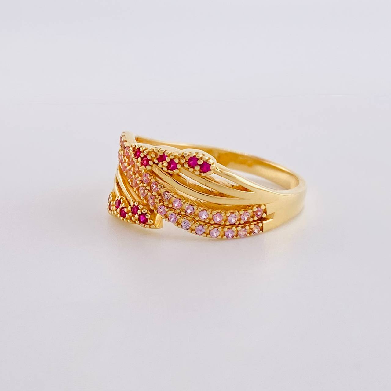 Anillo Pavo Real 4.5g / T8 Oro Rosa 18K