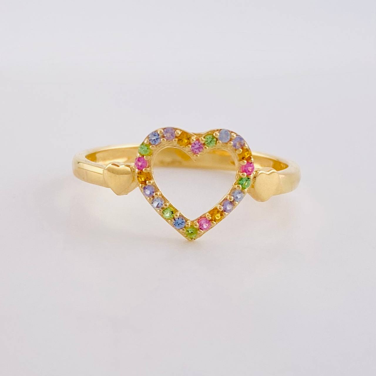 Anillo Silueta Corazon 1.7g / T7 Oro Amarillo 18K