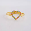 Anillo Silueta Corazon 1.7g / T7 Oro Amarillo 18K