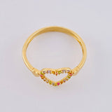 Anillo Silueta Corazon 1.7g / T7 Oro Amarillo 18K