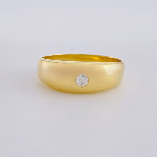 Anillo Solitario Chispa 3.55g / T6 1/2 Oro Amarillo 18K