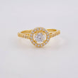 Anillo Halo Redondo 2.3g / T5 1/4 Oro Amarillo 18K