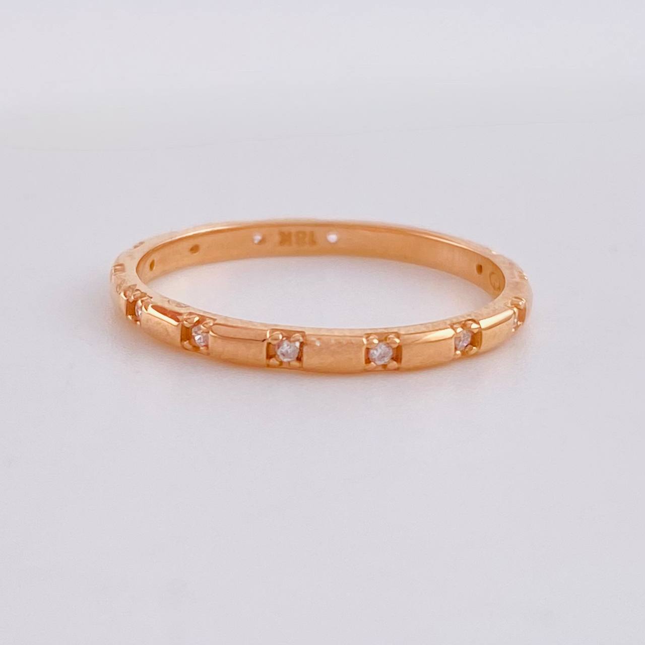 Anillo Churumbela Circonita 1.5g / T6 Oro Rosa 18K