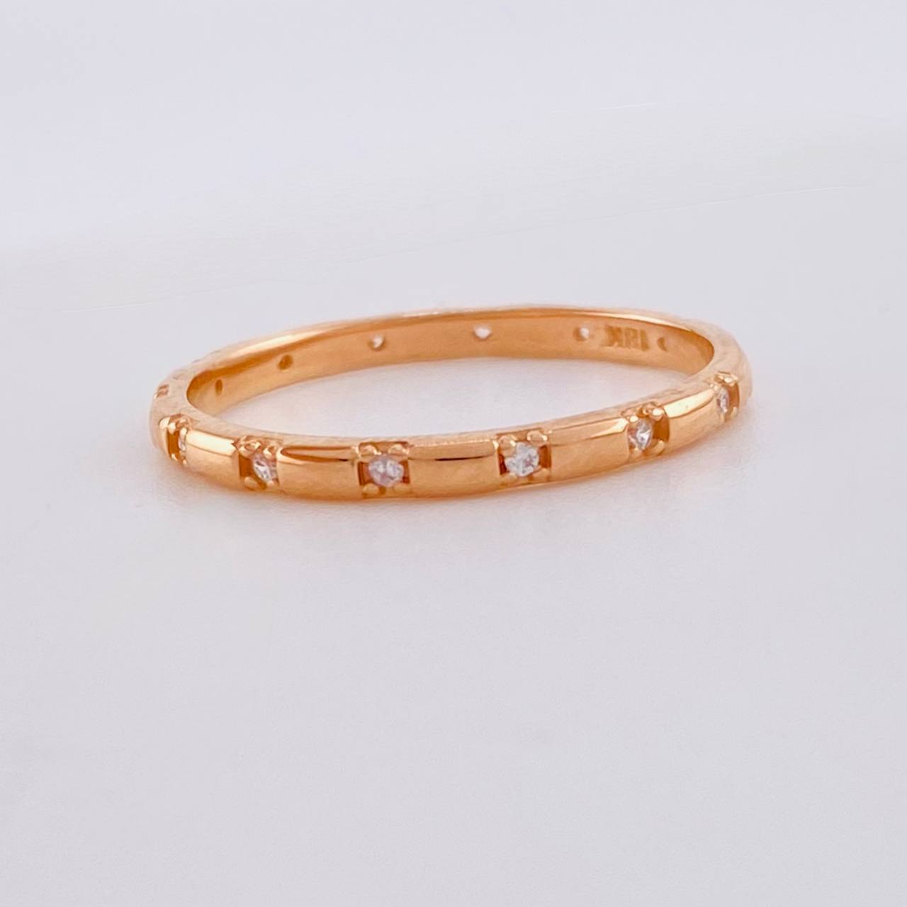 Anillo Churumbela Circonita 1.5g / T6 Oro Rosa 18K