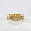 Anillo Cubano Mitad Tupido 3.7g / T7 3/4 Oro Amarillo 18K