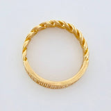 Anillo Cubano Mitad Tupido 3.7g / T7 3/4 Oro Amarillo 18K