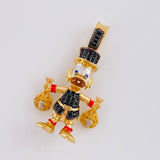 Dije Pato Bolsas Dinero 6g / 3.5cm Dos Oros Amarillo Blanco 18K