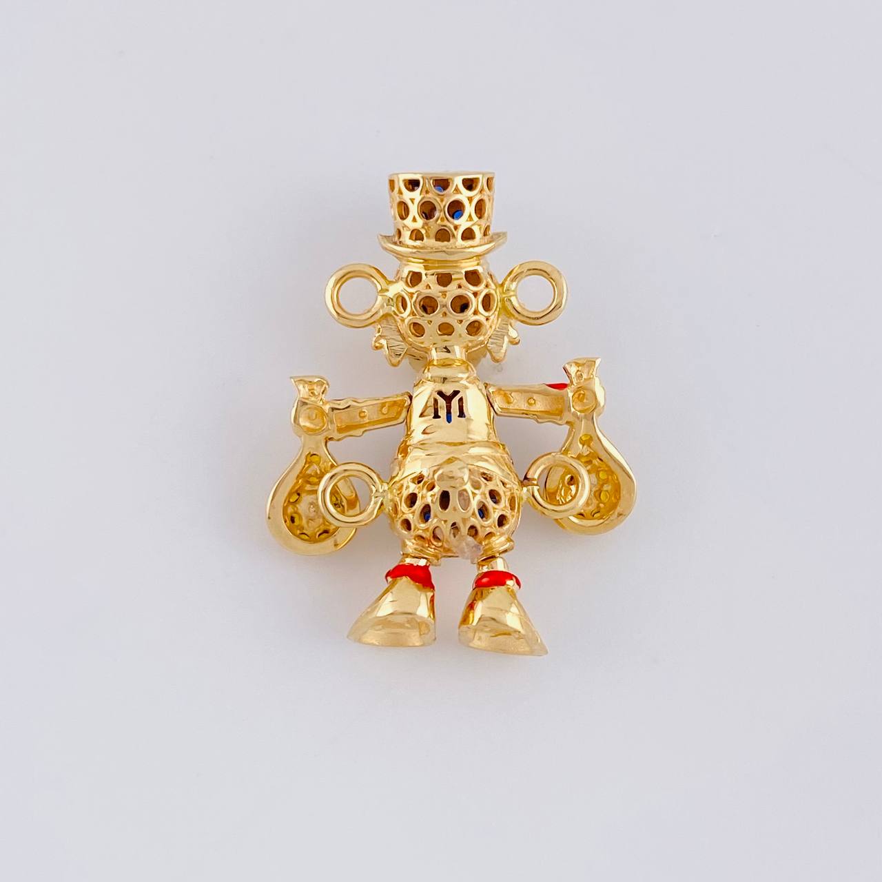 Herraje Pato Bolsas Dinero 5.55g / 2.6cm Oro Amarillo 18K
