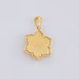 Dije Flor de Loto 3.15g / 3.3cm Oro Amarillo 18K