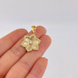 Dije Flor de Loto 3.45g / 3.3cm Oro Amarillo 18K