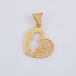 Dije Corazón de Hombre 2.95g / 3cm Oro Amarillo 18K