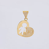 Dije Corazón de Hombre 2.95g / 3cm Oro Amarillo 18K