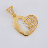 Dije Corazón de Hombre 2.95g / 3cm Oro Amarillo 18K