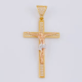 Dije Cruz Plana 6.6g / 5.7cm Tres Oros 18K