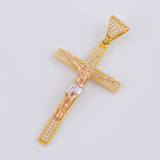 Dije Cruz Plana 6.6g / 5.7cm Tres Oros 18K