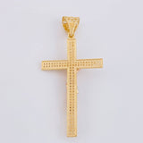 Dije Cruz Plana 6.6g / 5.7cm Tres Oros 18K