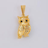 Dije Buho 2.3g / 3cm Dos Oros Amarillo Blanco 18K
