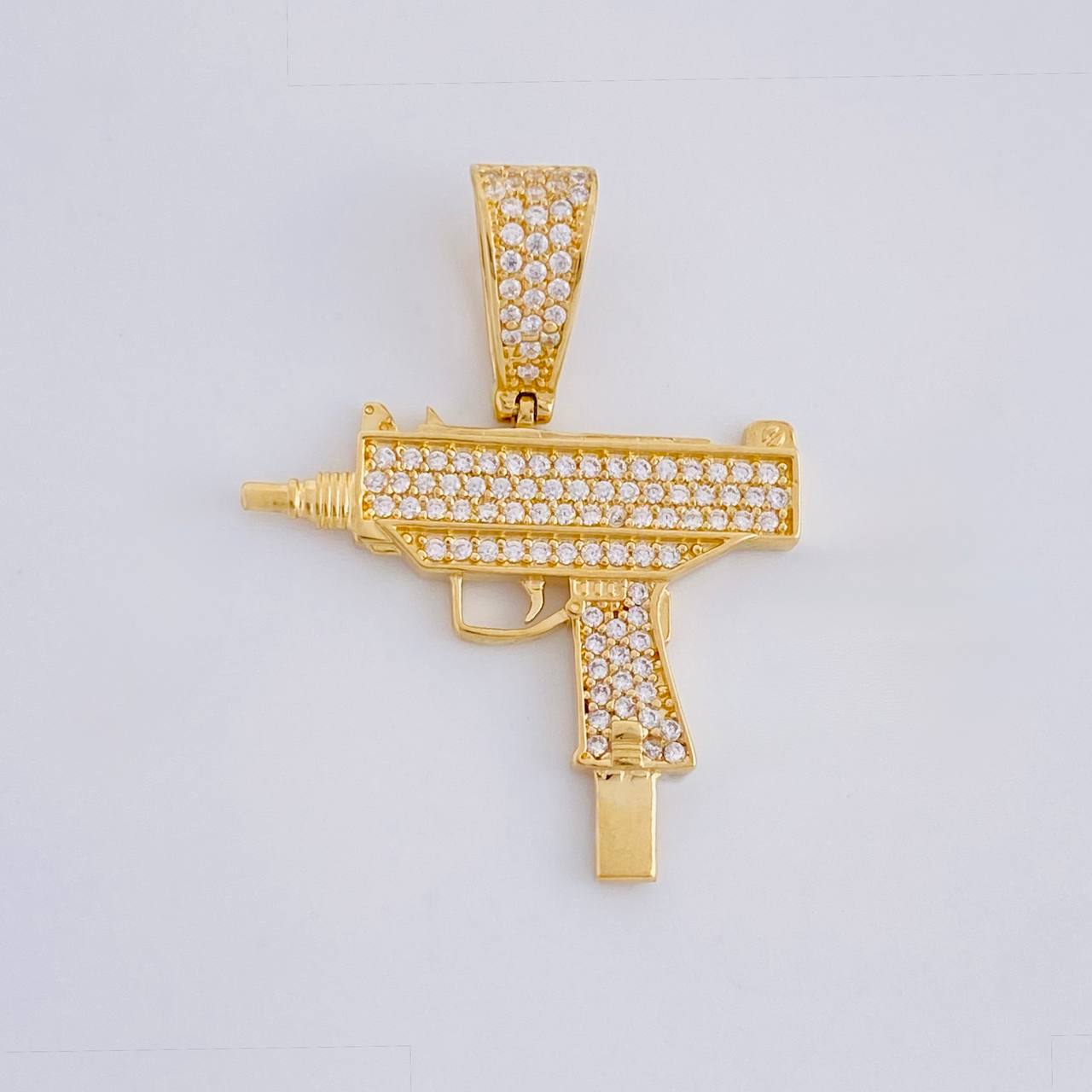 Dije Arma Mini Uzi 3.6g / 3.5cm Oro Amarillo 18K