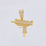 Dije Arma Mini Uzi 3.6g / 3.5cm Oro Amarillo 18K