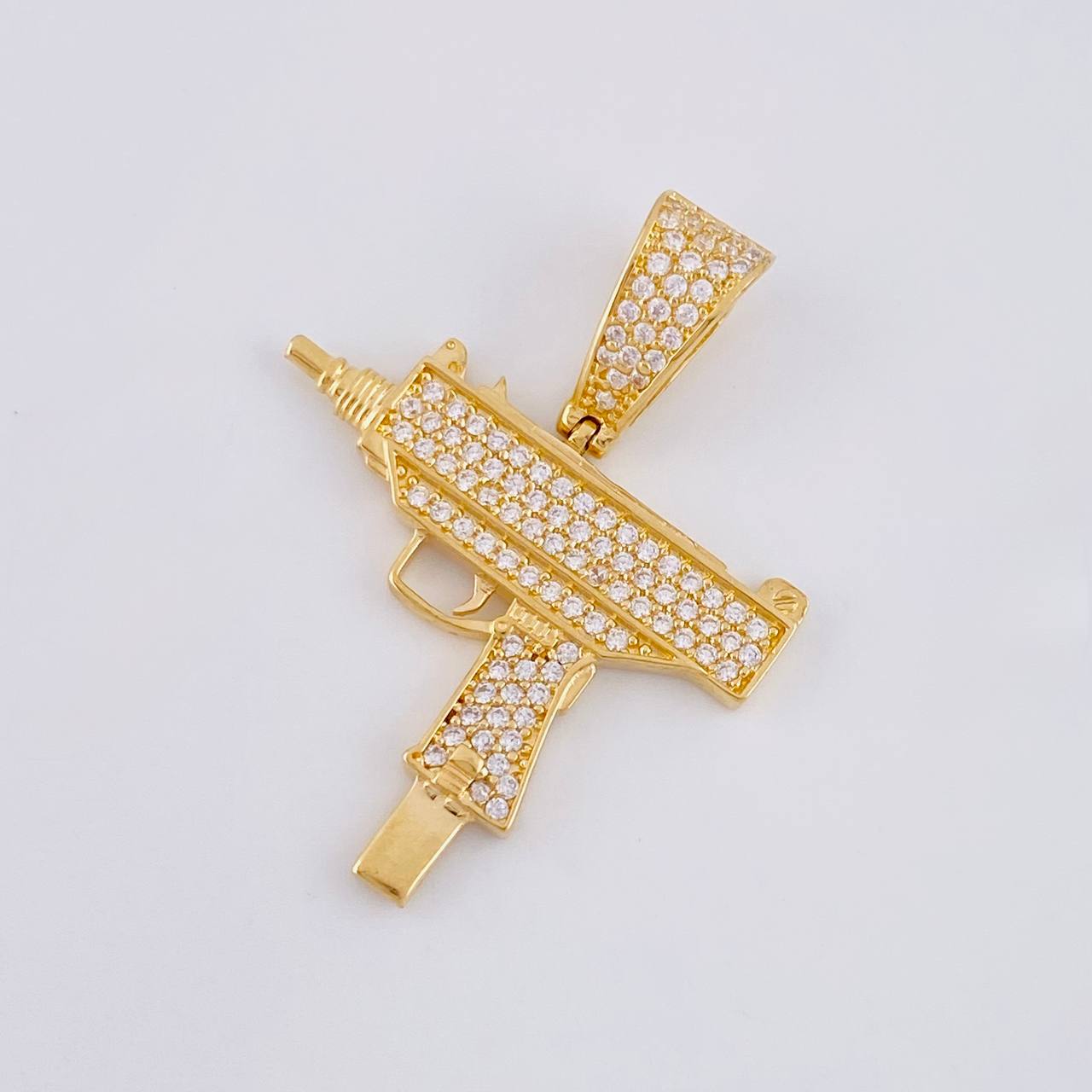 Dije Arma Mini Uzi 3.6g / 3.5cm Oro Amarillo 18K