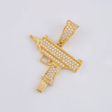 Dije Arma Mini Uzi 3.6g / 3.5cm Oro Amarillo 18K