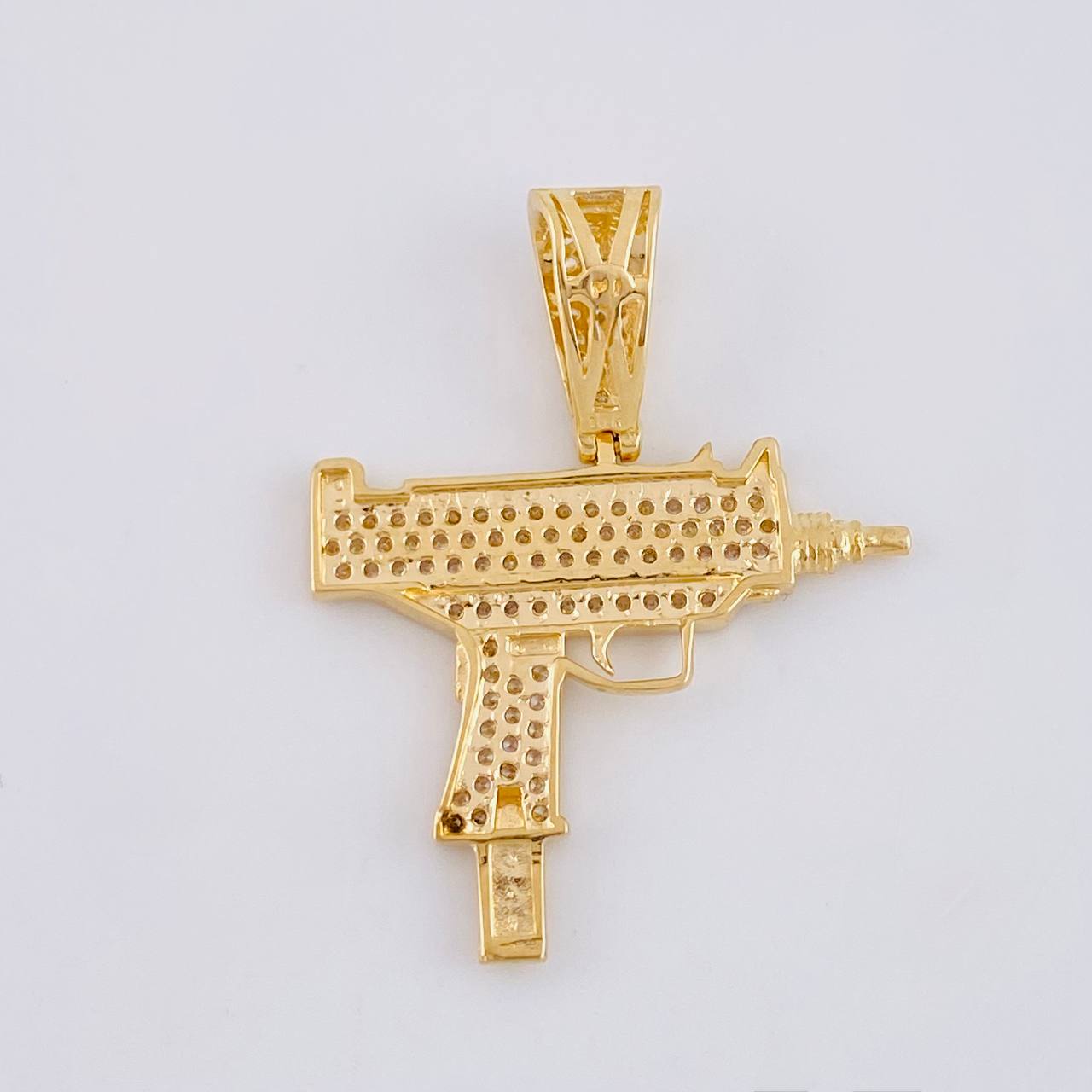 Dije Arma Mini Uzi 3.6g / 3.5cm Oro Amarillo 18K