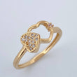 Anillo Corazon Doble 2.25gr / T8 / Oro 18K $