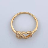 Anillo Corazon Doble 2.25gr / T8 / Oro 18K $