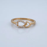 Anillo Corazon Gota 1.75gr / T7 1/4 / Oro 18K $