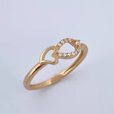 Anillo Corazon Gota 1.75gr / T7 1/4 / Oro 18K $
