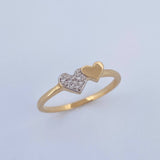 Anillo Corazon Doble 1.3gr / T5 1/2 / Oro 18K $