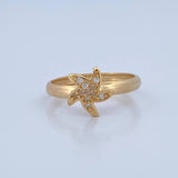Anillo Estrella De Mar 1.05gr / T4 3/4 / Oro 18K $
