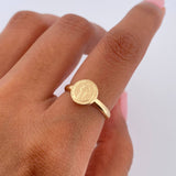 Anillo San Benito 1.05gr / T4 3/4 / Oro 18K $