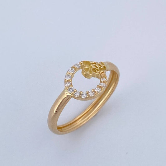 Anillo Circulo Raton 1.1gr / T5 3/4 / Oro 18K $