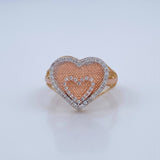 Anillo Corazon 4.8gr / T6 1/2 / Oro 18K $
